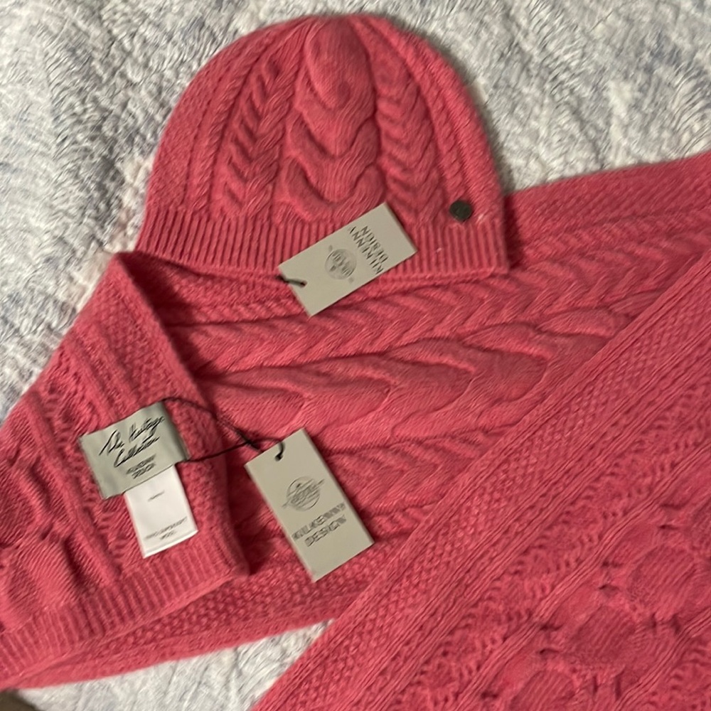 100% Irish wool scarf and hat